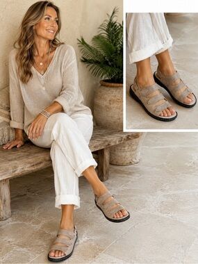 Softline brand tan sandals